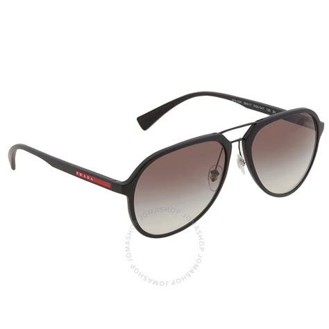 Prada Linea Rossa Grey Gradient Pilot Men's Sunglasses PS 